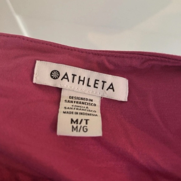 Athleta Santorini Thera Sleeveless Halter A-Line Dress Size Medium Tall in Pink - Picture 2 of 6